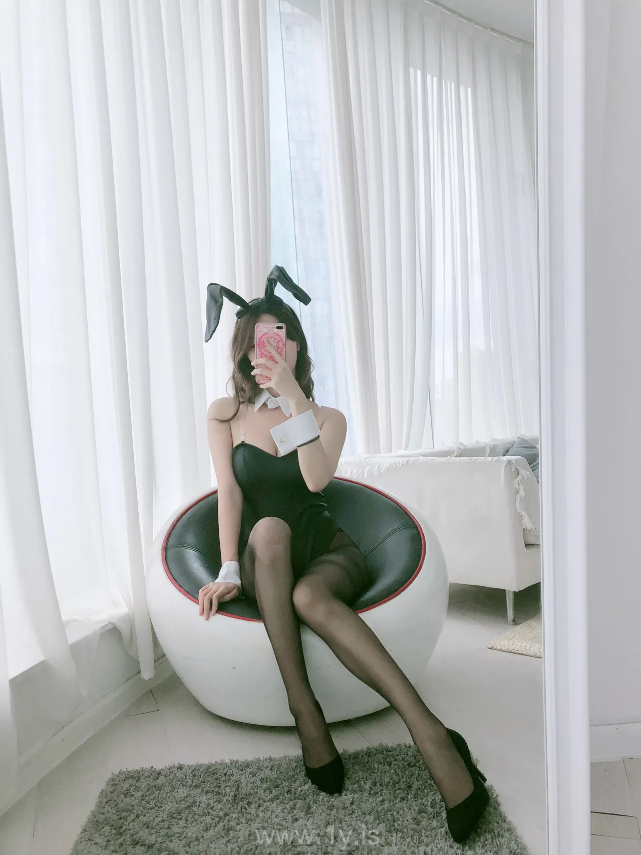 Coser@黑川 NO.015 Elegant Chinese Belle 黑色兔女郎